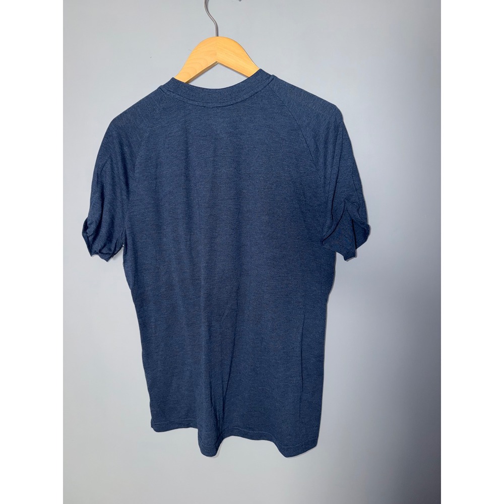 Adidas Sporting Kansas City MLS T-Shirt Navy Grey Colorblock Mens XL Raglan - Picture 4 of 5